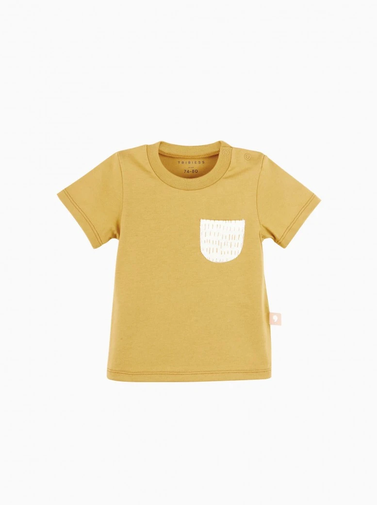 baby short sleeve T-shirt · mustard