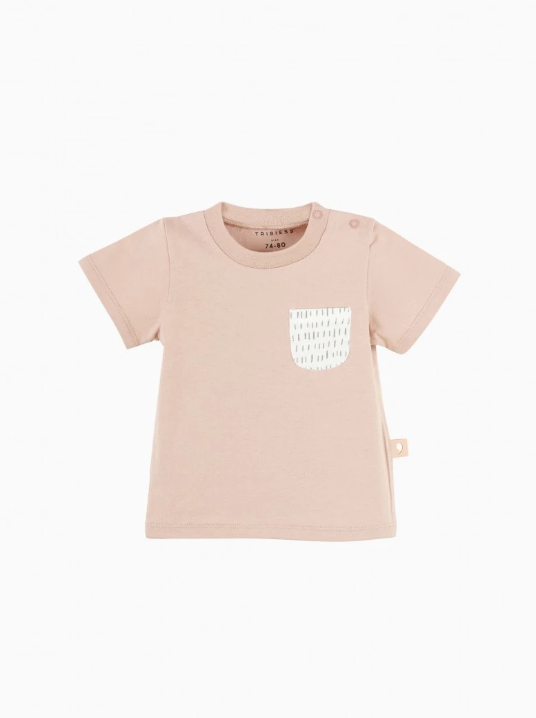 baby short sleeve T-shirt · misty rose