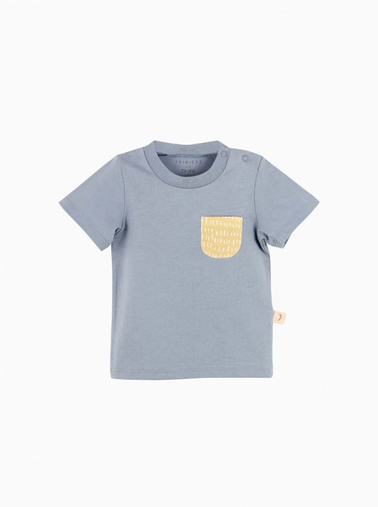 baby short sleeve T-shirt · denim