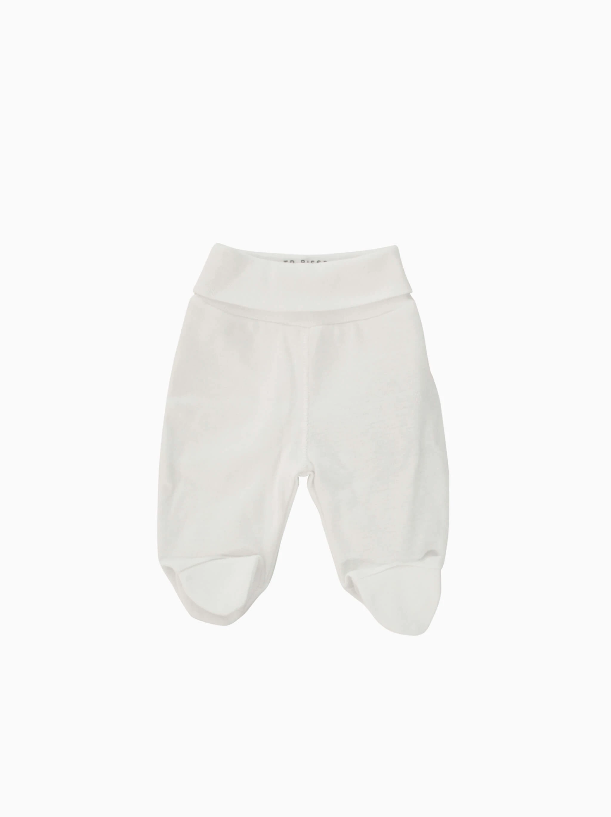 baby footed pants · white