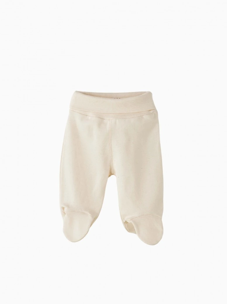 truecotton newborn footed pants · undyed