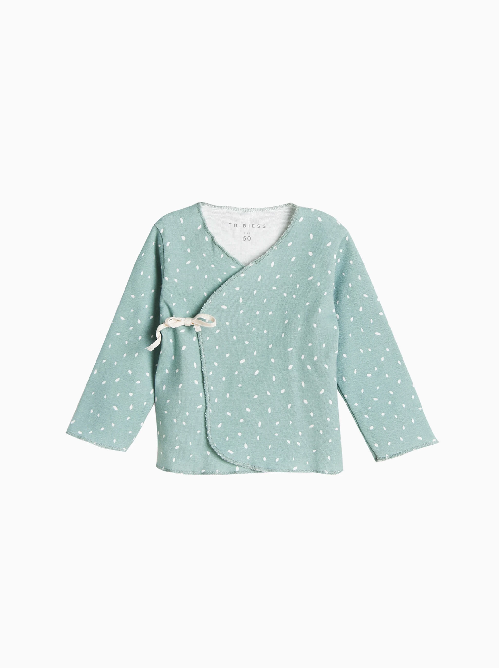baby kimono t-shirt · minty dots