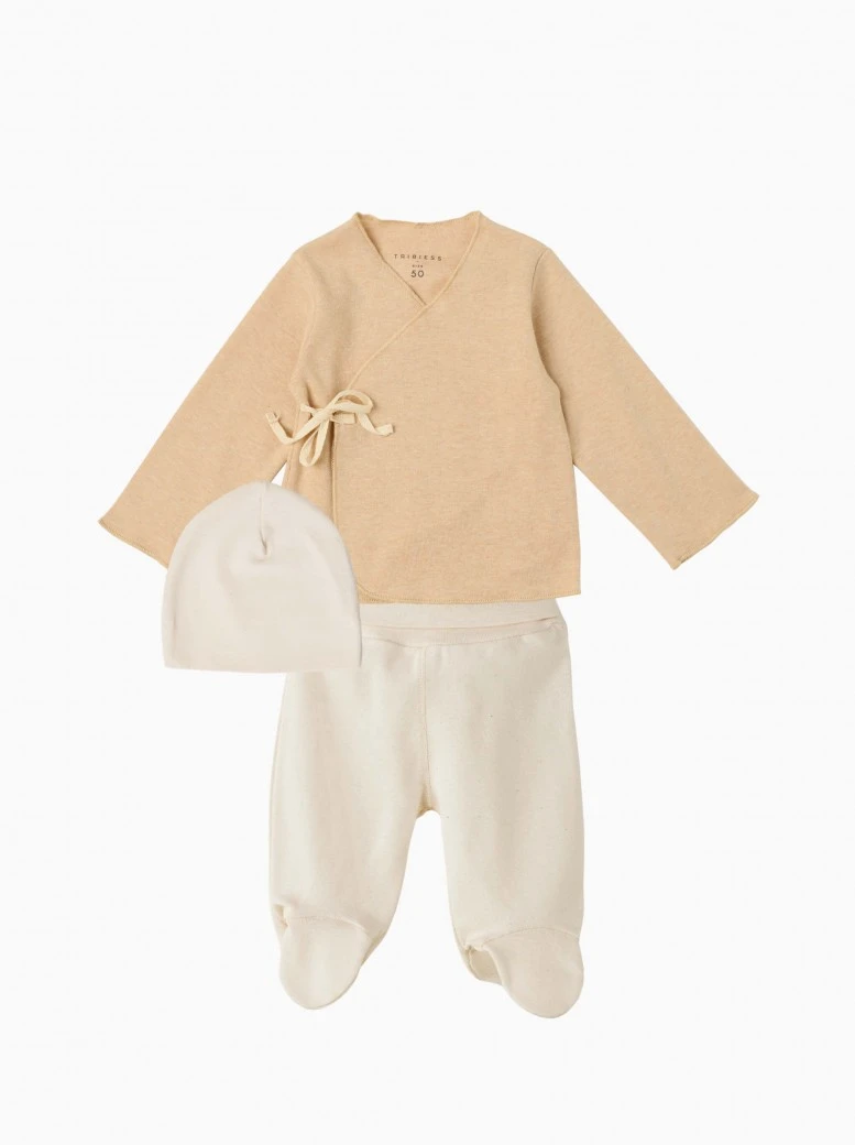 truecotton newborn first outfit · unbleached and undyed